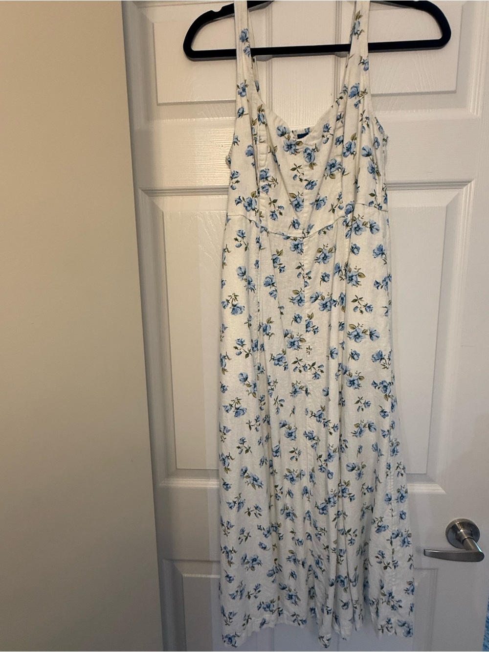 Old Navy Fit & Flare Sleeveless Linen-Blend Midi Dress